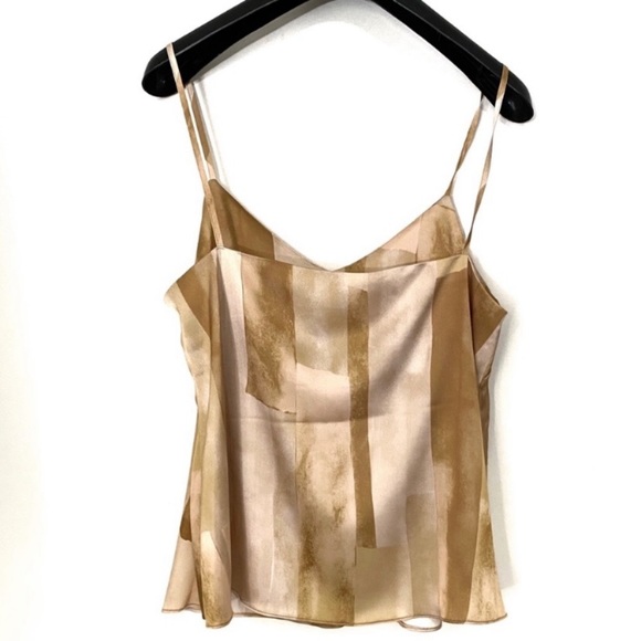 LAMEREI Gold Satin Spaghetti Strap Blouse NWT - Picture 2 of 6